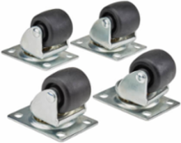 SmartRack Rolling Caster Kit, 4 Casters, 550 lb Per Caster Rating