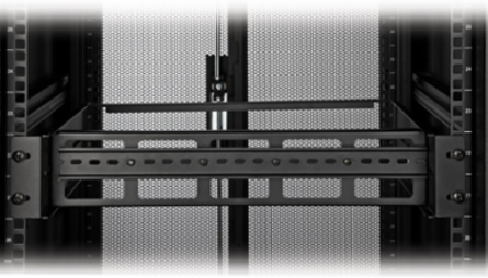 Adjustable DIN Rail Mount Kit, 2U Size, 40 lb Capacity, Cold-Rolled Steel