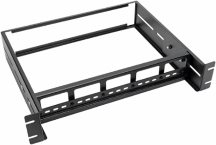Adjustable DIN Rail Mount Kit, 2U Size, 40 lb Capacity, Cold-Rolled Steel