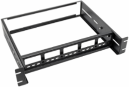 Adjustable DIN Rail Mount Kit, 2U Size, 40 lb Capacity, Cold-Rolled Steel