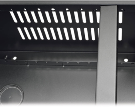 5U Security DVR Lockbox Enclosure, 60 lb Capacity, Black, 1-16 Inch Depth