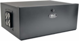 5U Security DVR Lockbox Enclosure, 60 lb Capacity, Black, 1-16 Inch Depth
