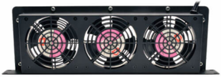 1U Rack Fan Tray, 3 Fans, 210 CFM, NEMA 5-15P Plug, 6.6 lbs