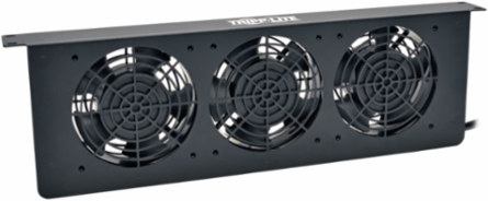1U Rack Fan Tray, 3 Fans, 210 CFM, NEMA 5-15P Plug, 6.6 lbs