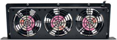 1U Rack Fan Tray, 3 Fans, 210 CFM, NEMA 5-15P Plug, 6.6 lbs