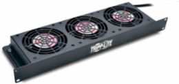 1U Rack Fan Tray, 3 Fans, 210 CFM, NEMA 5-15P Plug, 6.6 lbs