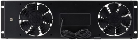 Blanking Panel with Digital Temperature Sensor and 2 12VDC Extra-Quiet Fans, LCD, 3U