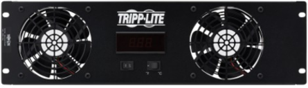 Blanking Panel with Digital Temperature Sensor and 2 12VDC High-Performance Fans, LCD, 3U