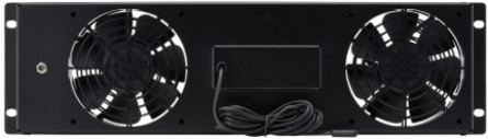 Blanking Panel with Digital Temperature Sensor and 2 12VDC High-Performance Fans, LCD, 3U