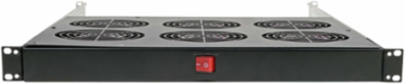 1U 19 Inch Rack Fan Tray, 6 High-Performance Fans, 576 CFM