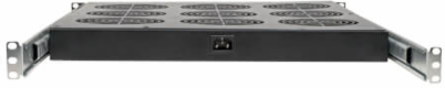 1U Fan Tray for 19 Inch Racks, 9 Fans, 864 CFM, 120V AC