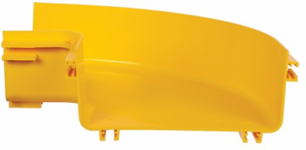 Horizontal 90-Degree Elbow, Fiber Routing System, 240 mm (10 in), Yellow