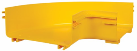 Horizontal 90-Degree Elbow, Fiber Routing System, 240 mm (10 in), Yellow