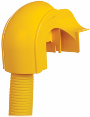 Waterfall Adapter Kit with 36 in Pipe, Fiber Routing System, 130 mm, Yellow