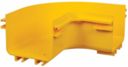 Horizontal 90-Degree Elbow, Fiber Routing System, 120 mm (5 in), Yellow