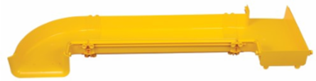 Straight Channel Section, Fiber Routing System, 120 x 120 x 1220 mm (5 x 5 x 48 in), Yellow