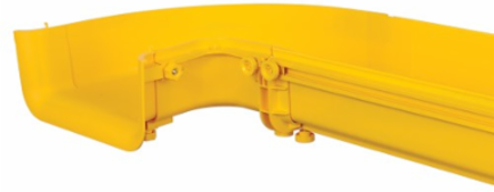 Straight Channel Section, Fiber Routing System, 120 x 120 x 1830 mm (5 x 5 x 72 in), Yellow