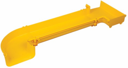 Straight Channel Section, Fiber Routing System, 120 x 120 x 1830 mm (5 x 5 x 72 in), Yellow