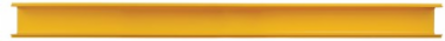 Straight Channel Section, Fiber Routing System, 120 x 120 x 1830 mm (5 x 5 x 72 in), Yellow