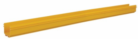 Straight Channel Section, Fiber Routing System, 120 x 120 x 1830 mm (5 x 5 x 72 in), Yellow