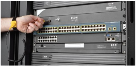 1U ESD Grounding Panel for 19 Inch Racks with 48 Inch Ground Wires