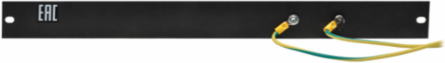 1U ESD Grounding Panel for 19 Inch Racks with 48 Inch Ground Wires