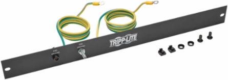 1U ESD Grounding Panel for 19 Inch Racks with 48 Inch Ground Wires