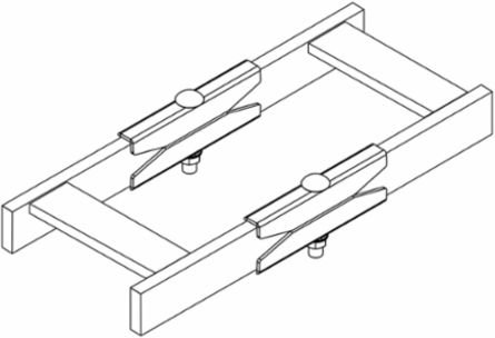 Butt-Splice Kit for Ladder Runway Sections, Fits 1.5 x 0.375 Inch Rails