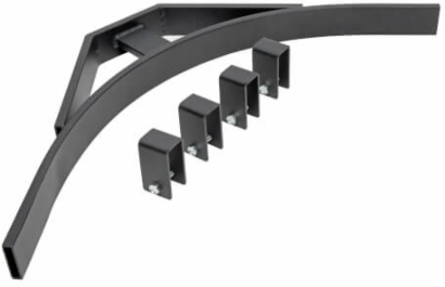 Cable Runway Corner Bracket Kit for 12 Inch & 18 Inch Ladders - Black, Hardware Included
