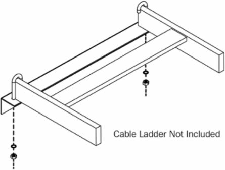 Wall Support Kit for 12 Inch Cable Runway, Straight & 90-Degree, Black