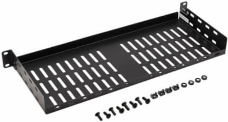 SmartRack Cantilever Fixed Steel Rack Shelf, 1U, Vented, 7 in Deep, 40 lb Capacity