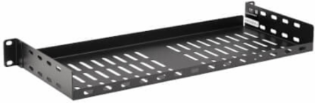 SmartRack Cantilever Fixed Steel Rack Shelf, 1U, Vented, 7 in Deep, 40 lb Capacity