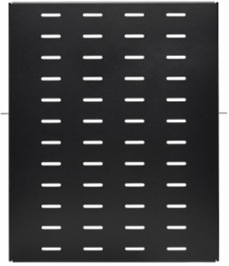 SmartRack Center-Mounted Steel Rack Shelf, 2U, Vented, 21.5 in Deep, 100 lb Capacity