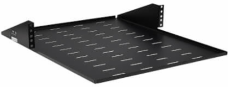 SmartRack Center-Mounted Steel Rack Shelf, 2U, Vented, 21.5 in Deep, 100 lb Capacity