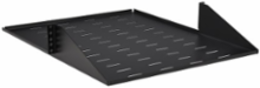 SmartRack Center-Mounted Steel Rack Shelf, 2U, Vented, 21.5 in Deep, 100 lb Capacity