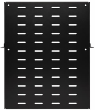 SmartRack Universal-Mount Steel Rack Shelf, 2U, Vented, 21.7 in Deep, 100 lb Capacity
