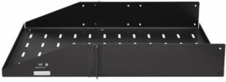 SmartRack Universal-Mount Steel Rack Shelf, 2U, Vented, 21.7 in Deep, 100 lb Capacity