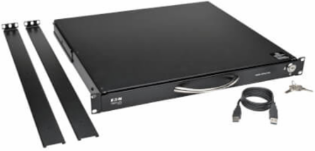 1U Rack-Mount Keyboard with Touchpad, Compatible with 2-4 Post Racks