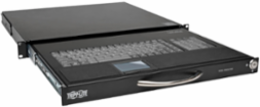 1U Rack-Mount Keyboard with Touchpad, Compatible with 2-4 Post Racks