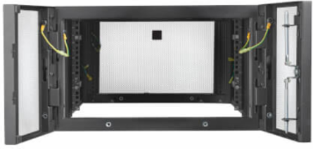 Vertical Extension Top Hat for Server Racks, 6U, 42 in Deep, with Doors & Side Panels, Black