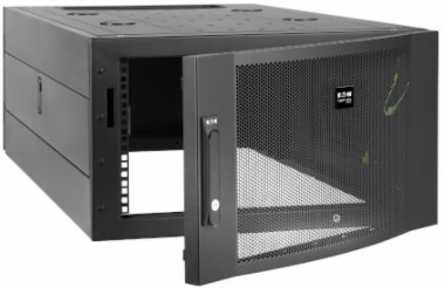 Vertical Extension Top Hat for Server Racks, 6U, 42 in Deep, with Doors & Side Panels, Black