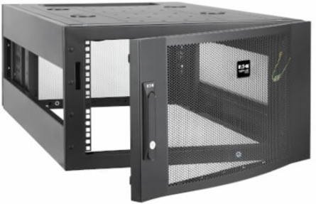 Vertical Extension Top Hat for Server Racks, 6U, 42 in Deep, with Doors & Side Panels, Black