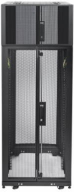 Vertical Extension Top Hat for Server Racks, 6U, 42 in Deep, with Doors & Side Panels, Black