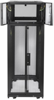 Vertical Extension Top Hat for Server Racks, 6U, 42 in Deep, with Doors & Side Panels, Black