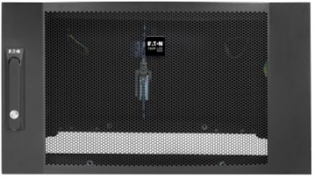 Vertical Extension Top Hat for Server Racks, 6U, 42 in Deep, with Doors & Side Panels, Black