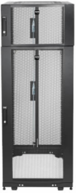 Vertical Extension Top Hat for Server Racks, 6U, 42 in Deep, with Doors & Side Panels, Black
