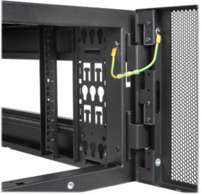 Vertical Extension Top Hat for Server Racks, 6U, 42 in Deep, with Doors & Side Panels, Black