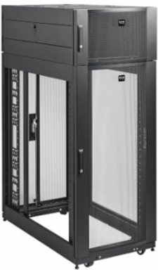 Vertical Extension Top Hat for Server Racks, 6U, 42 in Deep, with Doors & Side Panels, Black