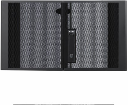 Vertical Extension Top Hat for Server Racks, 6U, 42 in Deep, with Doors & Side Panels, Black