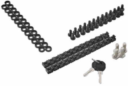 Vertical Extension Top Hat for Server Racks, 6U, 42 in Deep, with Doors & Side Panels, Black